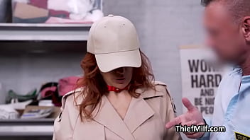 Cougar caught and cocked in stolen lingerie