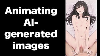 Ai生成したイラストを動かしてみました。モザイク処理が難しい。