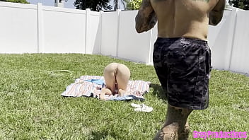 Outdoor photoshoot and fuck with my step dad