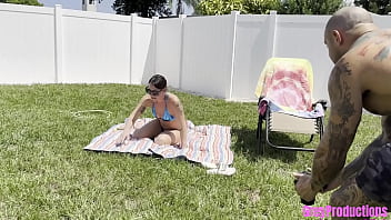 Outdoor photoshoot and fuck with my step dad