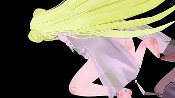 Azur lane janus hentai hot sexy dance transparent lingerie song ha aoa mmd 3d blonde hair clip