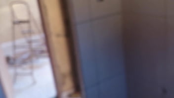 In the bathroom with the construction worker