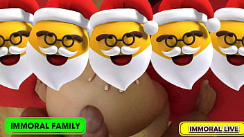 Mina von d cheating on christmas in taboo threesome – immoral family 4k