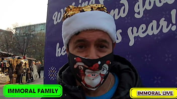 Mina von d cheating on christmas in taboo threesome – immoral family 4k