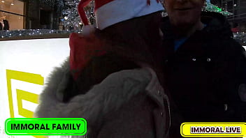 Mina von d cheating on christmas in taboo threesome – immoral family 4k