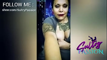 Sultry passion making herself horny in the mirror