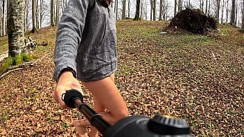 I walk alone naked and afraid in the woods