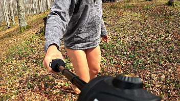 I walk alone naked and afraid in the woods