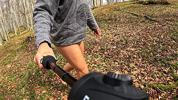 I walk alone naked and afraid in the woods