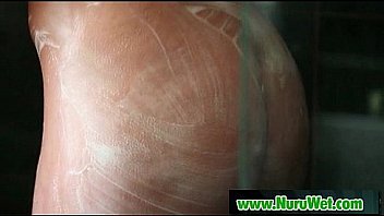 Nuru massage slippery handjob and hardcore fuck video 04