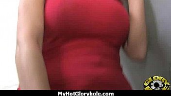 White milf sucking and licking a black cock 9