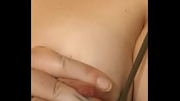 Newbie kitt playing with perfect natural tits