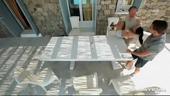 Amabella is dpd before she gets a facial cumshot to swallow in a 3 way