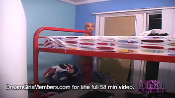 She masturbates wearing red white and blue