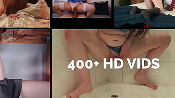 Hot college student in her first blowbang