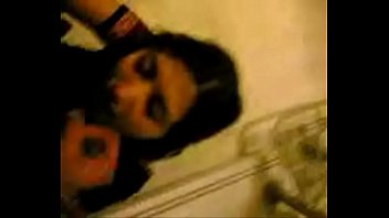 Cute girl gives a blowjob on stairs