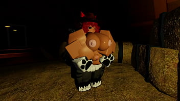 Cowgirl milks her furry boyfriend and fucks him