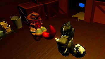 Cowgirl milks her furry boyfriend and fucks him