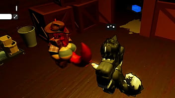 Cowgirl milks her furry boyfriend and fucks him