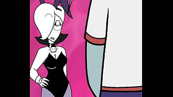 Ghost is convinced to dress up as a bunny so he can take a "look" at her"