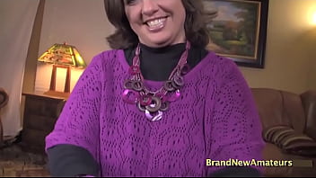 Mature brunette kayla sucks a hard cock and gets her pussy and butt fucked