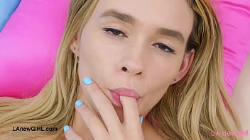 Elegant blonde girl naked close up