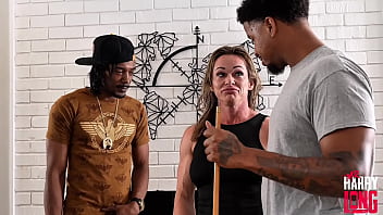 She lost we won pool shark gets slutted out by two young bulls