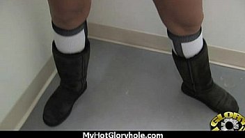 Sexy ebony enjoying gloryhole 25