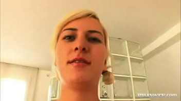 Lora row strips and gives a messy blowjob pov style