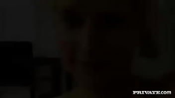 Lora row strips and gives a messy blowjob pov style