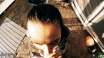 Cheating tourist have to suck cock for help