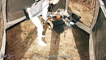 Cheating tourist have to suck cock for help