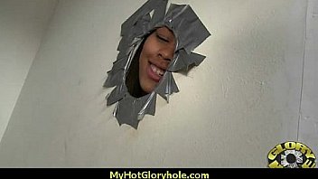 White milf sucking and licking a black cock 13