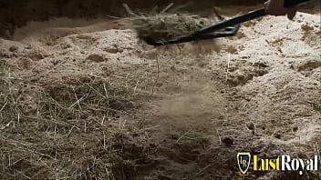 Amazing slut fucks stable boy Amazing slut fucks stable boy