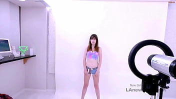 Silky Brown Haired Beauty Seduced By The Producer thumbnail