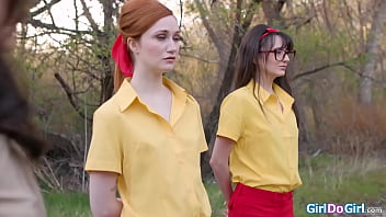 Camp leader sophia locke relives her time in camp redhead teen and her gf didn’t want to comply and the gfs licked and scissored