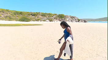 Heat of the shore lustful horny milf gets fucked at the beach