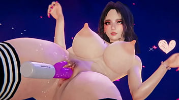 Bitch dances with toy penetrated