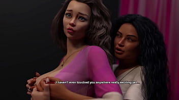 My bimbo dream #13 hot latina milf makes her friend with big fake tits cum in the dressing room while massage her nipples