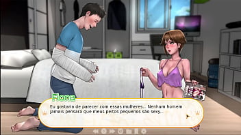 Fucking his stepsister's ass until he cums inside