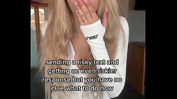 Send me a risky message touching my sweet pussy for you