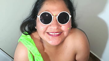 Swallowing cum with a new outfit Swallowing cum with a new outfit