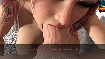 Mary gives blowjob in the bathroom till john cums inside her mouth and face
