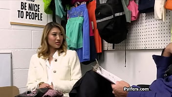 Super hot asian suspect gets hammered in the backroom