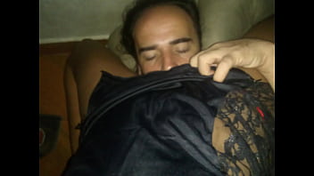 Teasing with the black shirt