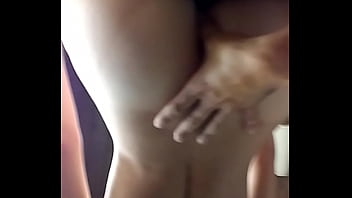 Tight wet summer eve riding reverse cowgirl