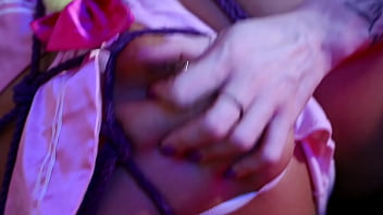 Bbw tied and fucked with a big dildo