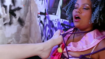 Bbw tied and fucked with a big dildo