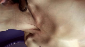 Pixie shows torso muscles