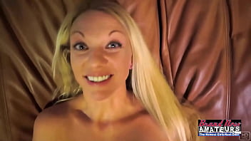 Kinky blonde milf montana deep fingers her pussy and sucks a big cock